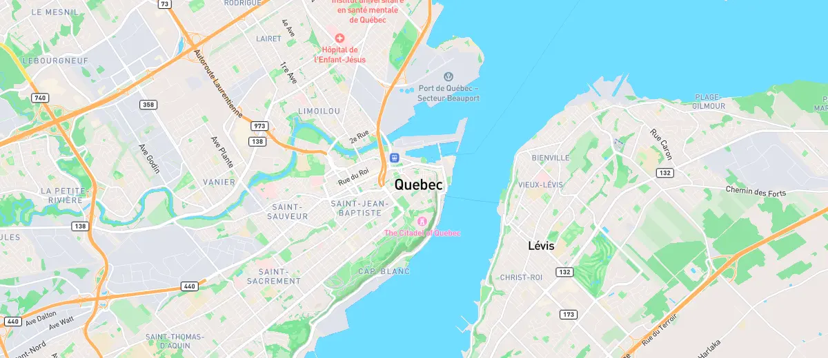 Map of Québec